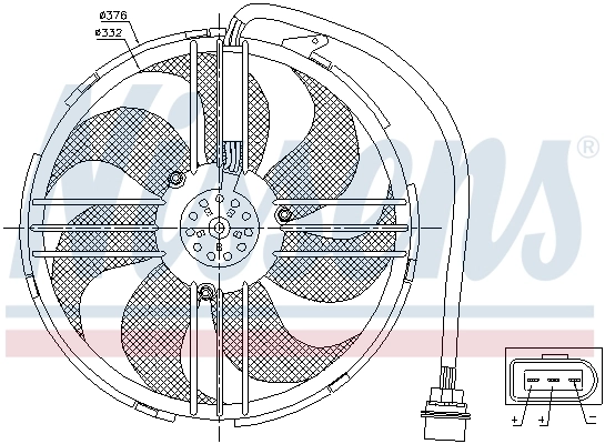 Ventilador de refrigeración del motor Nissens 85551