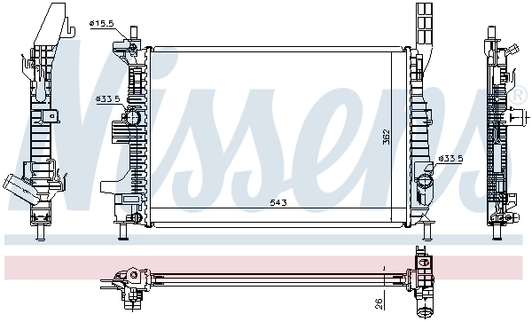 Radiador 66860 Nissens