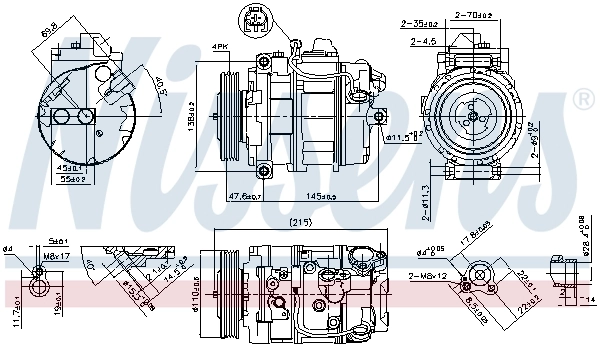 Compresor de aire acondicionado 89359 Nissens