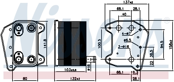 Radiador de aceite 90974 Nissens