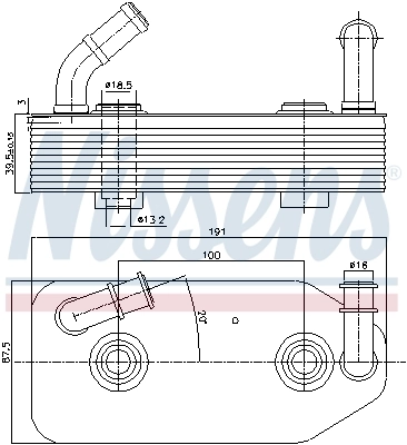 Radiador de refrigeración de la transmisión Nissens 90667