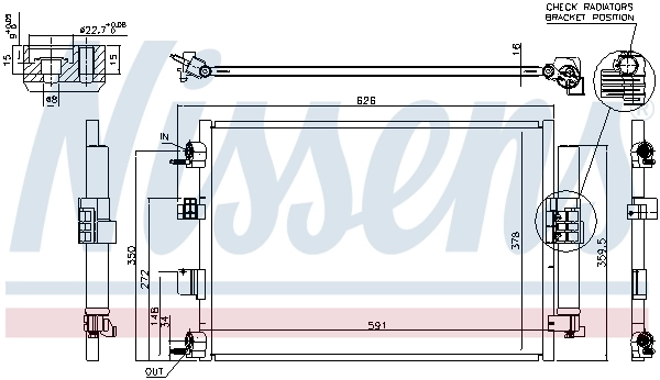 940463 Nissens Radiador de aire acondicionado