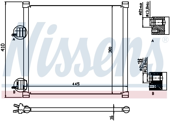 94302 Nissens Radiador de aire acondicionado