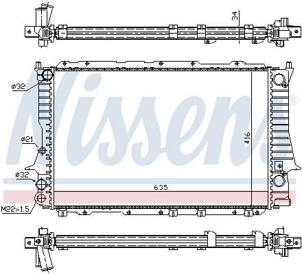 Radiador 60457 Nissens