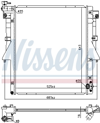 Radiador 606549 Nissens