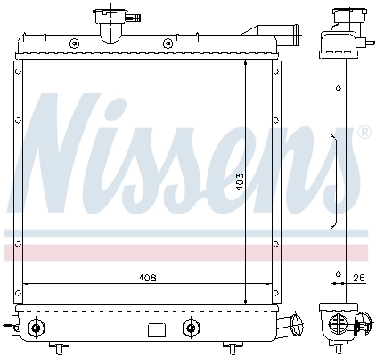 Radiador de água Nissens 60979