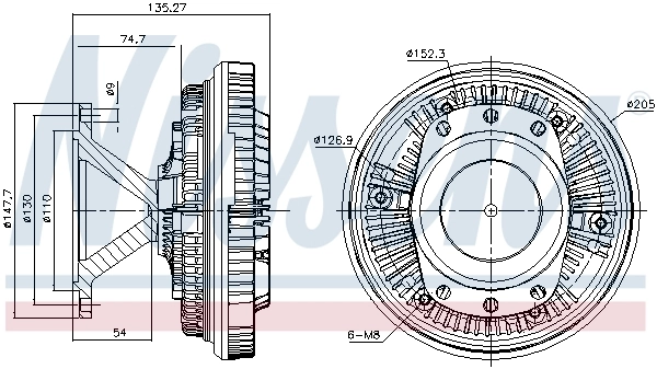 Embrague del ventilador Nissens 86052
