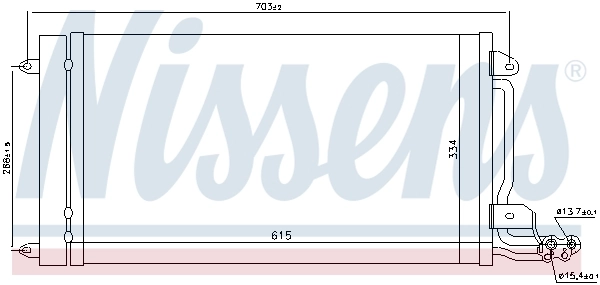 940093 Nissens Radiador de aire acondicionado