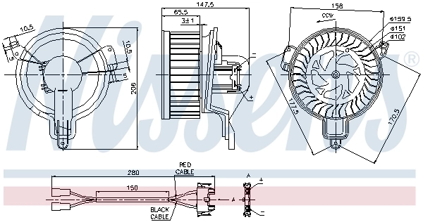 Ventilador interior Nissens 87048