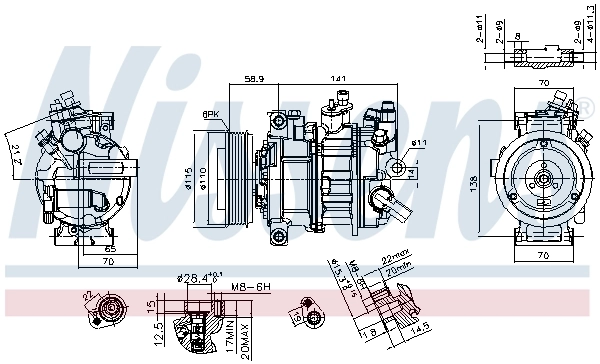 Compresor de ac Nissens 890602