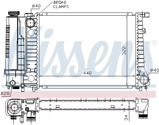 Radiador 60735A Nissens