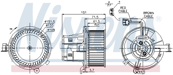 Ventilador interior Nissens 87109