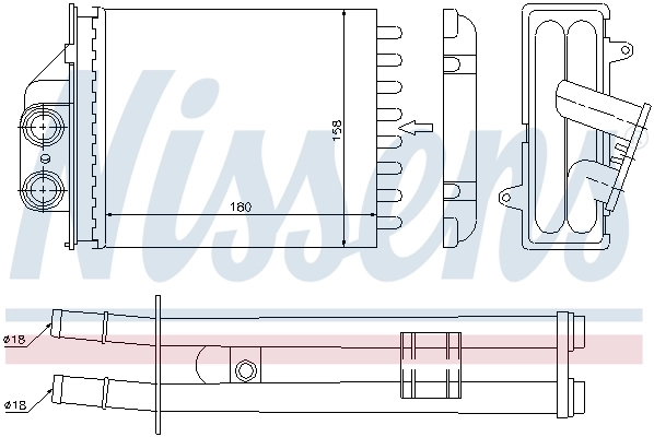 71453 Nissens Radiador interior