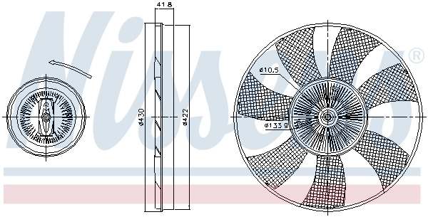 Embrague viscoso de ventilador 86217 Nissens