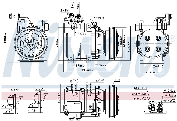 89082 Nissens Compresor climatizador