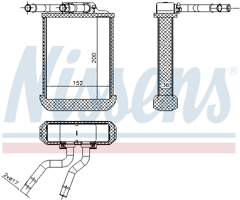 72045 Nissens Radiador interior