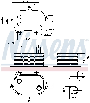 Enfriador de aceite  Nissens 91205