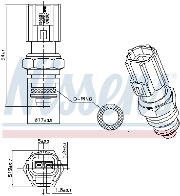 Sensor de temperatura del motor Nissens 207048
