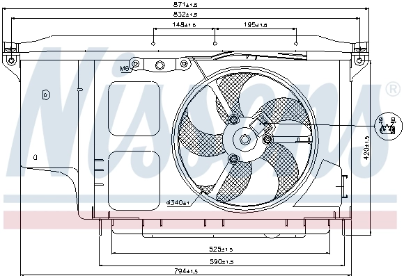 Ventilador de refrigeración del motor Nissens 85007