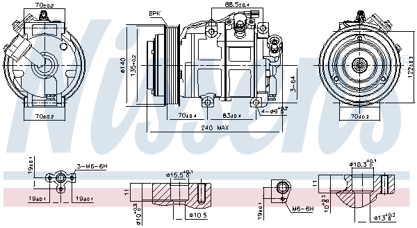 Compresor de ac Nissens 890881