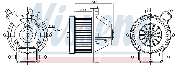 Ventilador interior Nissens 87464