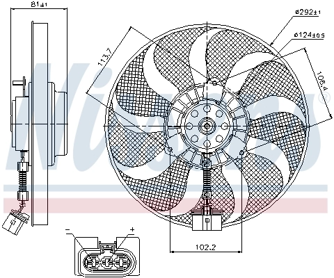 Ventilador de refrigeración del motor Nissens 85715