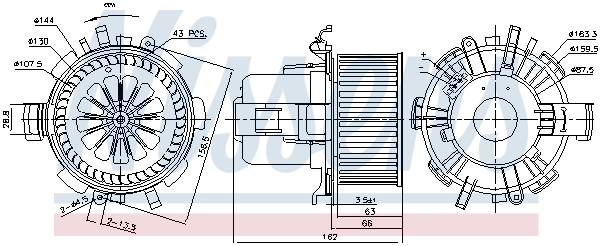 Ventilador interior Nissens 87180