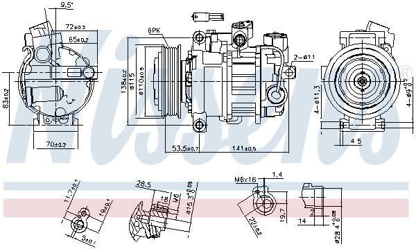 Compresor de ac Nissens 890302
