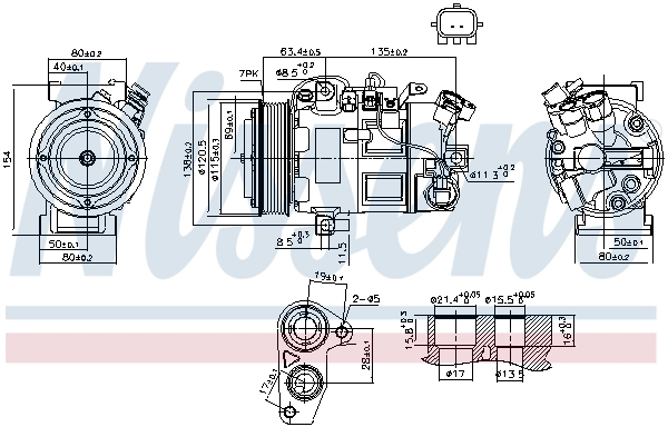 Compresor de ac Nissens 890802