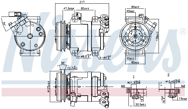 Compresor de ac Nissens 890064