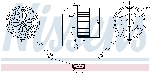 Ventilador habitáculo 87155 Nissens
