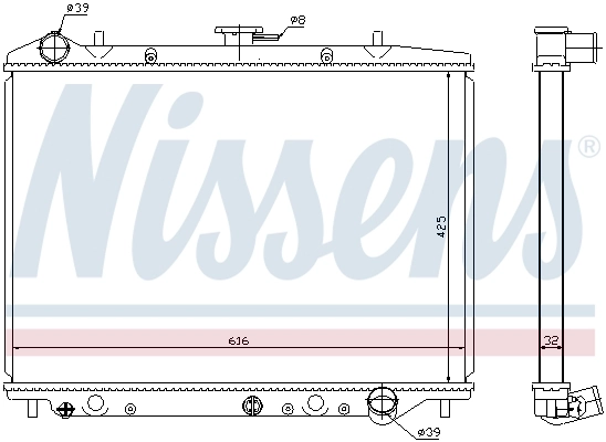 Radiador 630754 Nissens