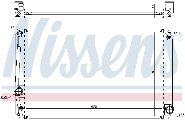 Radiador 64678A Nissens
