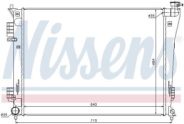 Radiador 67550 Nissens