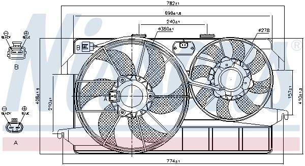 85263 Nissens Ventilador de refrigeración del motor