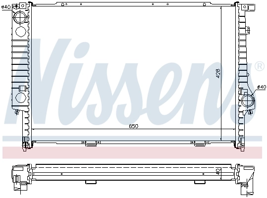 Radiador 60693A Nissens