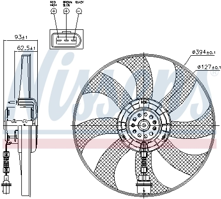 Ventilador de refrigeración del motor Nissens 85549