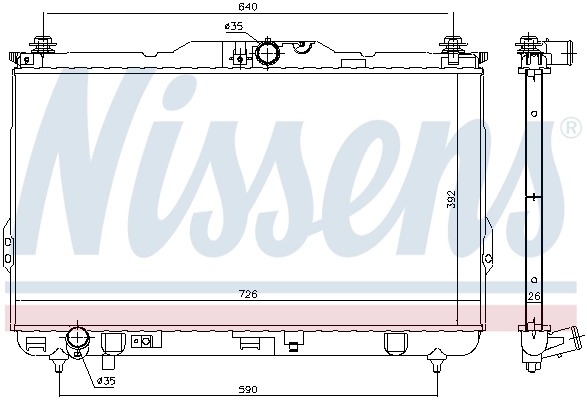 Radiador 675017 Nissens