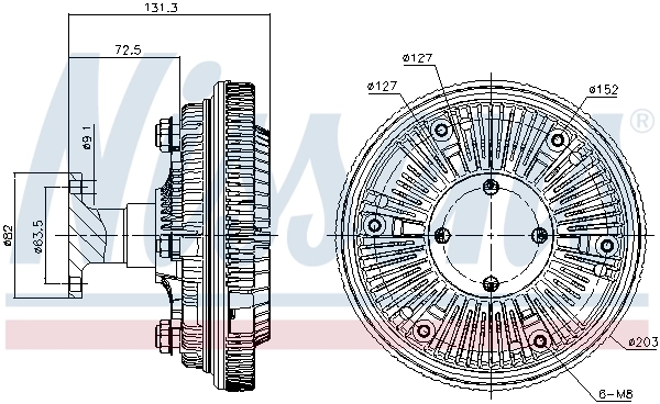 Embrague viscoso de ventilador 86035 Nissens