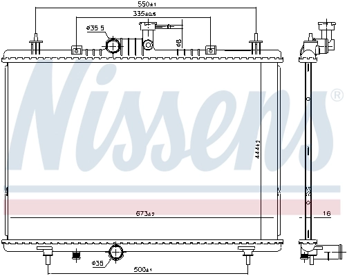 Radiador 637645 Nissens