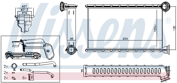 71165 Nissens Radiador interior