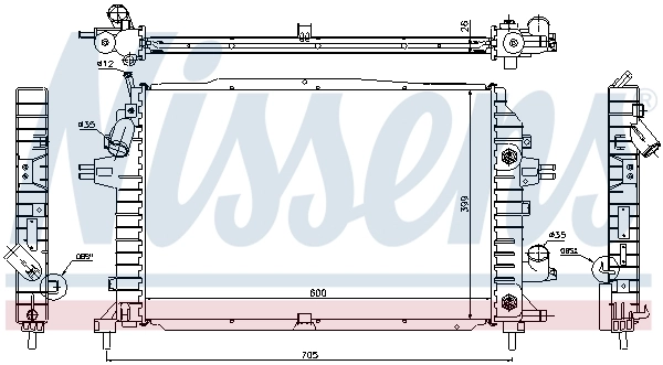Radiador 63115A Nissens