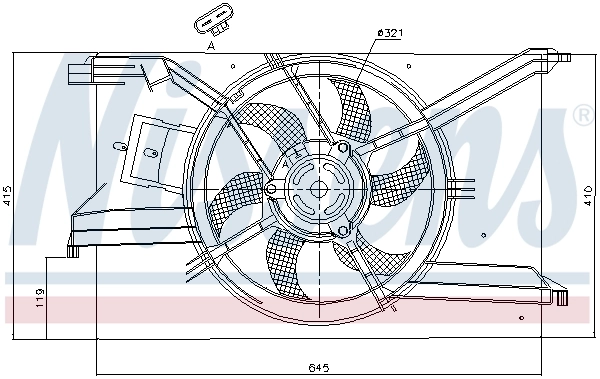 Ventilador de refrigeración Nissens 85243