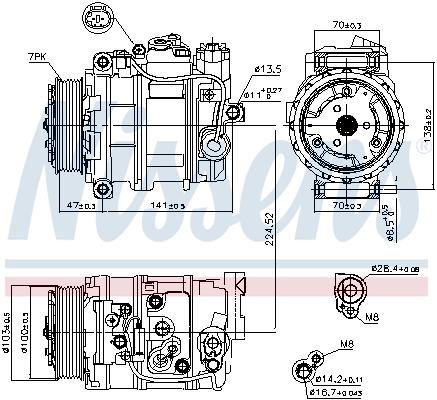89090 Nissens Compresor climatizador