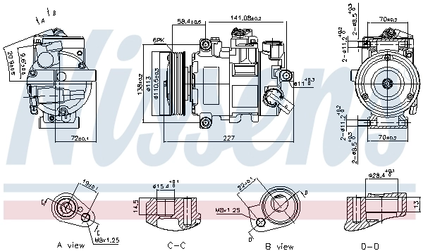 890757 Nissens Compresor climatizador