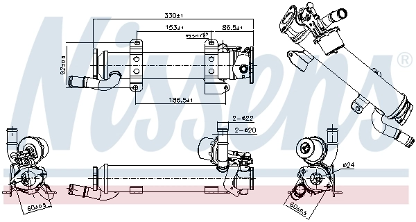 Enfriador de recirculación de gases de escape EGR Nissens 989277