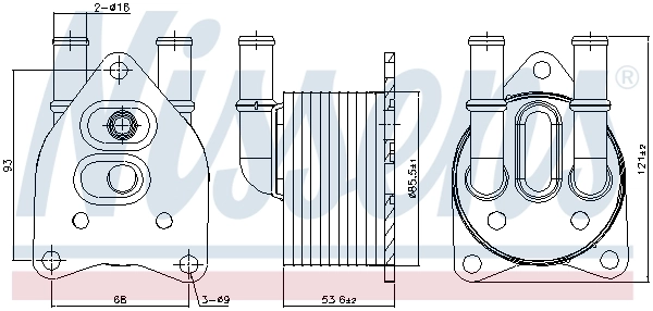 Radiador de refrigeración de la transmisión 91123 Nissens