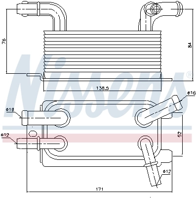 Radiador de refrigeración de la transmisión Nissens 90642