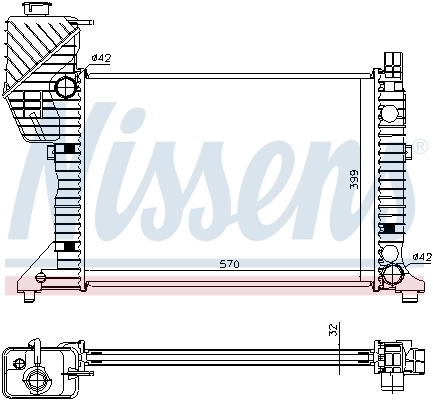 Radiador de água Nissens 62687A