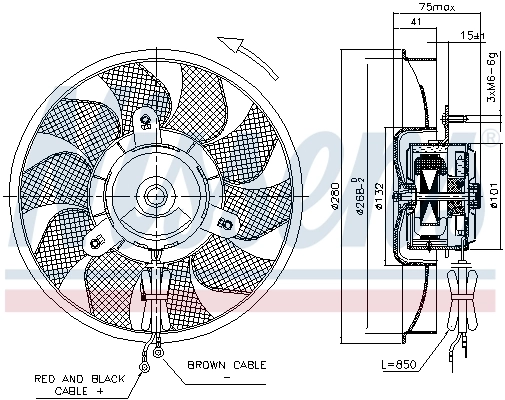 Ventilador del motor 85548 Nissens